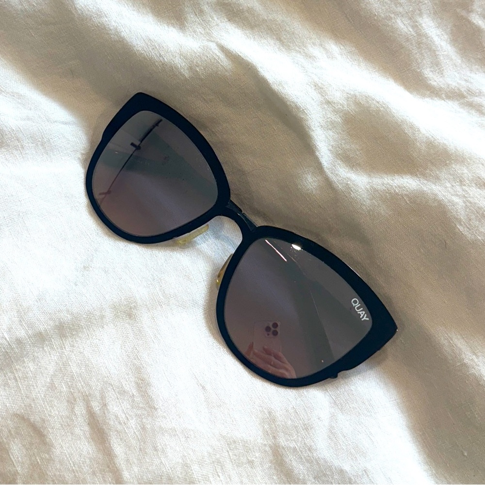 QUAY Mirrored Cat Eye Sunglasses